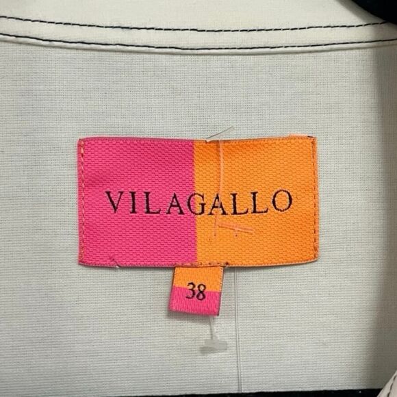 Anthropologie Vilagallo Olivia Sequin Crochet Sleeve Shirt Jacket Size S 38 6 - Picture 3 of 5